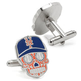 MLB New York Mets Sugar Skull Cufflinks