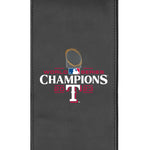 Silver Loveseat with Texas Rangers 2023 Champions Logo