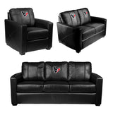 Silver Sofa with  Houston Texans Primary Logo