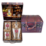 Indiana University Royal Decanter with 3D Top Cougar and 2 Glasses w/ Chest Box