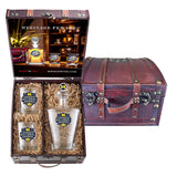 2026 Michigan Basketball Championship Royal Decanter w/ 3D Top and 2 Glasses w/ Chest Box