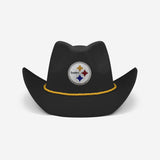 Pittsburgh Steelers Team Color Rhinestone Logo Cowboy Hat