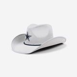 Dallas Cowboys White Rhinestone Logo Cowboy Hat