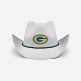 Green Bay Packers White Rhinestone Logo Cowboy Hat
