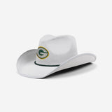 Green Bay Packers White Rhinestone Logo Cowboy Hat