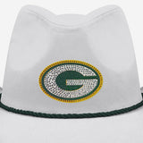 Green Bay Packers White Rhinestone Logo Cowboy Hat