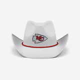 Kansas City Chiefs White Rhinestone Logo Cowboy Hat