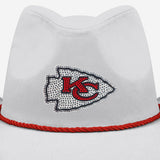 Kansas City Chiefs White Rhinestone Logo Cowboy Hat