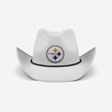 Pittsburgh Steelers White Rhinestone Logo Cowboy Hat