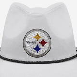 Pittsburgh Steelers White Rhinestone Logo Cowboy Hat