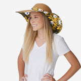 Pittsburgh Steelers Womens Floral Straw Hat