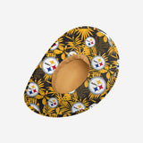 Pittsburgh Steelers Womens Floral Straw Hat