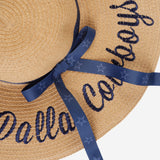 Dallas Cowboys Womens Wordmark Beach Straw Hat