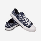 Dallas Cowboys Womens Low Top Repeat Print Canvas Shoe