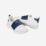 Dallas Cowboys Womens Script Wordmark White Slip On Sneakers