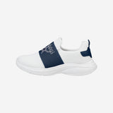 Dallas Cowboys Womens Script Wordmark White Slip On Sneakers