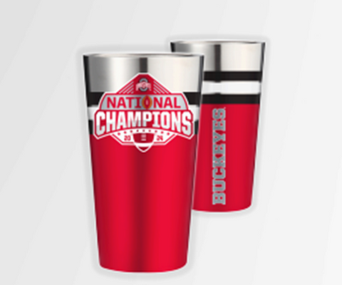 Ohio State Buckeyes 2024 National Champions 16oz Stainless Pint Glass