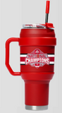 Ohio State 2024 National Champions 40oz Red Stainless Steel Tumbler