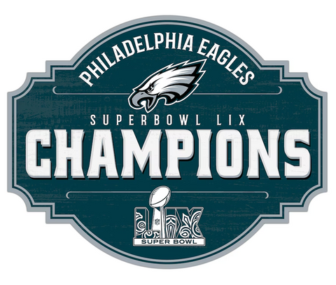 Philadelphia Eagles Super Bowl LIX Champions 12" Tavern Sign