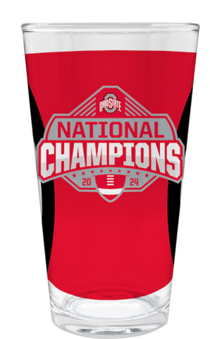 Ohio State Buckeyes 2024 National Champions 16 oz. Pint Glass with Wraparound Graphics