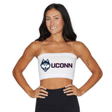 UConn White Bandeau Top