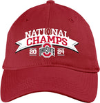 Ohio State Buckeyes National Champs 2024 Football Adjustable Hat Arch