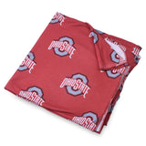 Ohio State University Knit Swaddle Blanket – Soft Stretchy Baby Wrap – Officially Licensed Buckeyes Newborn Gift