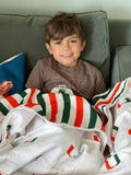 University of Miami Four Layer Muslin Toddler Blanket – Officially Licensed Hurricanes Baby Blanket | Soft Breathable Cotton