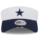 Men's New Era White/Navy Dallas Cowboys 2025 NFL Training Camp Adjustable Visor