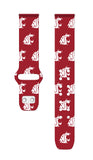 Washington State Cougars HD Watchband for Samsung, Garmin, Fossil, and More for Samsung, Garmin, Fossil, and More