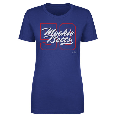 Mookie Betts Los Angeles D Number Script WHT
