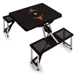 Texas Longhorns - Picnic Table Portable Folding Table with Seats