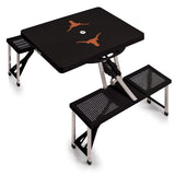 Texas Longhorns - Picnic Table Portable Folding Table with Seats
