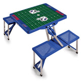 Football Field - Buffalo Bills - Picnic Table Portable Folding Table with Seats