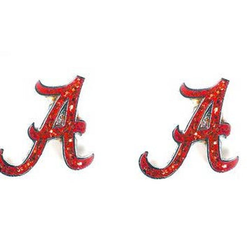 Alabama Crimson Tide Glitter Post Earrings - SOK Sports