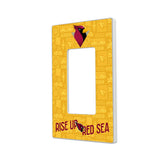 Arizona Cardinals Deco Hidden-Screw Light Switch Plate