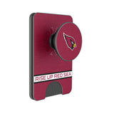 Arizona Cardinals Endzone Solid PopSockets MagSafe-Compatible PopWallet+
