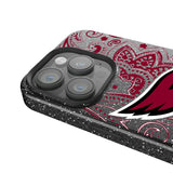 Arizona Cardinals Paisley Black Bling Phone Case for Apple iPhone