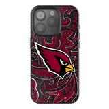 Arizona Cardinals Paisley Black Bling Phone Case for Apple iPhone