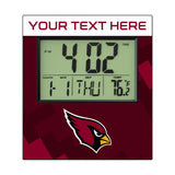 Arizona Cardinals Personalized Color Block Wall Clock