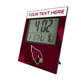 Arizona Cardinals Personalized Color Block Wall Clock