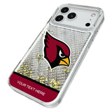 Arizona Cardinals Personalized EndZone Plus Glitter Phone Case for Apple iPhone