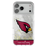 Arizona Cardinals Personalized EndZone Plus Glitter Phone Case for Apple iPhone