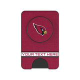 Arizona Cardinals Personalized Endzone Solid PopSockets MagSafe-Compatible PopWallet+