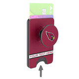 Arizona Cardinals Personalized Endzone Solid PopSockets MagSafe-Compatible PopWallet+