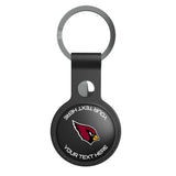 Arizona Cardinals Personalized Insignia Black Airtag Holder