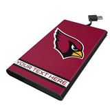 Arizona Cardinals Personalized Stripe 5000mAh Flat Powerbank