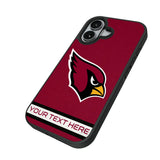 Arizona Cardinals Personalized Stripe Bump Phone Case for Apple iPhone