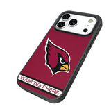 Arizona Cardinals Personalized Stripe Bump Phone Case for Apple iPhone