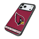 Arizona Cardinals Personalized Stripe Bump Phone Case for Apple iPhone
